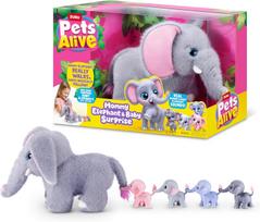 Žaislinis gyvūnas, rinkinys dramblys Zuru Pets Alive Mama Elephant & Baby Surprise, įvairių spalvų