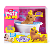 Žaislinis gyvūnas, rinkinys kapibara Zuru Pets Alive Mama Cappy & Baby Surprise, įvairių spalvų