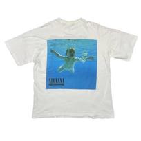 Nevermind Album Cover White NIRVANA Band TShirt Cotton Graphic Tee Men Women Summer Streetwear 3XL blue