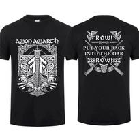 2025 m. madingi marškinėliai vyrams Dvipusiai Amono Shieldwall juodi By Amarth Per dydį marškinėliai su grafika Jaunimo drabužiai Streetwear L gray