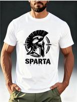 Men'S Hardcore Trendy T-Shirt Featuring a Spartan Warrior Helmet Print XXXXL black