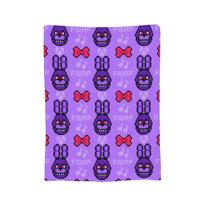 FNAF At Freddys Blanket Fleece Printed Breathable Super Warm Throw Blankets for Bedding Outdoor Bedspreads 30x40in purple