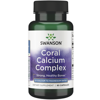 Koralų kalcio, magnio ir vit.D kompleksas SWANSON CORAL CALCIUM COMPLEX, 90 kapsulių (Dabar -37%)