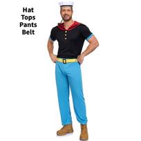 Popeye jūreivis Cosplay kostiumas moterims iš poliesterio audinio kostiumų renginiams ir teminiams vakarėliams L mėlyna