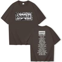 Oasis Reunion Tour 2025 Men Women Cotton T-shirt Harajuku O-neck Oasis Live 25 Tour Merch Fashion T Shirt Gift for Fans 4XL white