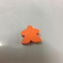 14Pcs Wooden Humanoid Meeples Pawn Chess Pieces 14 Colors Standard Size 16Mm For Meeple Carcassonne Board Game Accessories oranžinė