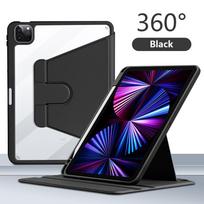 Skirtas Ipad Pro 13 11 12,9 2022 Case 2021 Air 5 4 Dangtis, skirtas Ipad Air 11 2024 Mini 6 10.2 8th 9 9th 10 kartos 360° besisukantis korpuso priedai iPad pro 11 2024 juoda