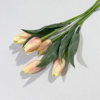 Tulip Artificial Flower Wedding Photography Props Home Decoration Mini Pu Valentine'S Day Fake Flower Ornament gray