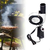 Barbecue Air Blower Camping Fire Stove Metal Fan Comfortable Grip BBQ Barbecues gray