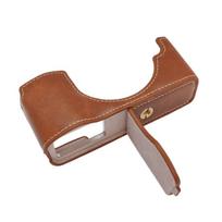 Olympus E-P5 Camera Leather Sleeve Base Case With Optional Wrist Strap PU Material Full Protection Without Battery Removal EP5 Leather Base - Brown brown