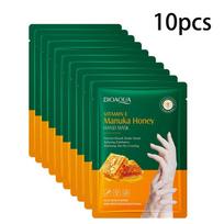BIOAOUA Vitaminas E Manuka medaus rankų kaukė drėkinanti, gerinanti sausumą mažinanti, drėkinanti ir maitinanti rankų kaukė 10pcs