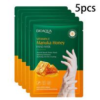 BIOAOUA Vitaminas E Manuka medaus rankų kaukė drėkinanti, gerinanti sausumą mažinanti, drėkinanti ir maitinanti rankų kaukė 5pcs blue