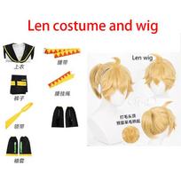 Homchee Trends COS Anime Vyriškas Len Cosplay Kostiumas Anime Moteriškas Rin JK Uniforma Comic Con Aprangai S beige