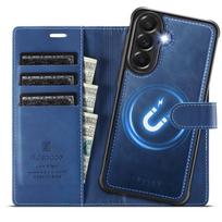 For Samsung Galaxy A57 A56 A37 A36 Detachable Wallet Case with Card Holder, 2 in 1 Flip Folio with RFID Blocking Shockproof For Galaxy A56 mėlyna