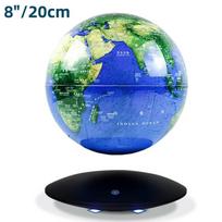 8  levituojantis gaublys 20cm plaukiojantis gaublys lempa magnetinės levitacijos dekoras jutikliniu valdymu vaikų švietimas biuro stalas namų dekoras US Plug blue