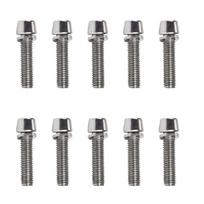 10Pcs/set Bike Bolts Handlebar Screws Set Socket Screw Stem Part 5x20mm/M6x20mm gray