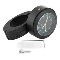 22/25mm Motorcycle Handlebar Mount Clock Universal Waterproof Watch Built In Battery(Black ) black