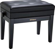 Roland RPB-400BK adjustable piano bench with storage, matte black (RPB-400BK)
