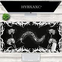 HYBXAXC Gothic Centipede Mouse Pad Large Gaming Desk Mat Floral Horror Design for Aesthetic Gamer and Office Setup Weirdcore 900x400x3mm