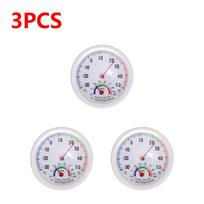 Mini Round Clock-Shaped Thermometer Hygrometer Analog Hygrometer Wall-mounted Temperature Humidity -30-50 Celsius Degree