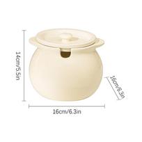 50oz Ceramic Fat Storage Canisters Grease Jar With Filter / Bacon Grease Container Oil Container Jar Oil Strainer Pot Container beige