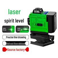 4D16 Mini Green Laser Level: High-Precision Outdoor Floor Leveling Instrument 16-line Dual Battery EU