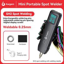 SH1 2IN1 Mini taškinio suvirinimo aparatas su dideliu spalvotu ekranu 18650 26650 ličio baterijų paketams Namų taškinio suvirinimo aparatas DIY remonto įrankis 11 gears