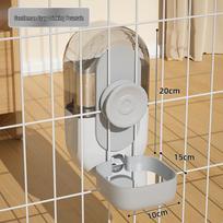 Automatic Hanging Water Dispenser & Feeder for Cats and Small Pets beige