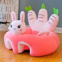 Kūdikių pliušinės sofos užvalkalas vaikams padėties koregavimo sėdynės ankstyvojo ugdymo padėjėjas rabbit white