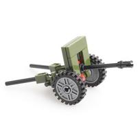 Antrojo pasaulinio karo WW2 Priešlėktuvinis Patranka Raketos Artilerija Karinis Armija Karo Ginklas Kareivis MOC Modelio Statybinis Blokas Plytos Žaislai Vaikams gray