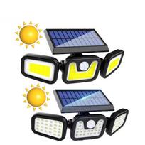 LED saulės šviesa lauko judesio jutiklis žmogaus kūno jutimas reguliuojama galvutė IP65 atspari vandeniui saulės trijų galvučių sieninis šviestuvas sodui Random style,1pc
