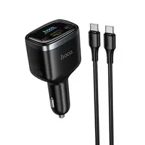 Hoco Car charger USB-A + 2x USB-C PD QC3.0 93W with USB-C to C cable Z70 black