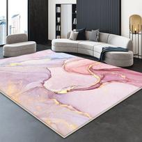 Šiaurietiško stiliaus prabangus marmurinis svetainės kilimas 200x300 cm didelio ploto neslystantys pliušiniai kilimai apdailai miegamojo lovos šonui minkštos grindų dangos 60*90cm black