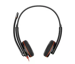 Plantronics/Poly HP Poly Blackwire 3220 Stereo USB-C Headset +USB-C/A Adapter (Bulk)