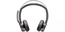 Plantronics/Poly HP Poly Voyager Focus 2 Microsoft Teams Certified USB-C-C Headset +USB-C/A Adapter +Charging Stand
