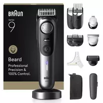 BRAUN BeardTrimmer 9 BT9560 Battery 52 2 cm Wet  AND  Dry Black, Grey