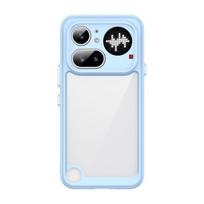 For Nothing Phone 4A Pro Hard PC Transparent Case For Nothing Phone 4a Pro Clear TPU Candy Color Frame Shockproof Cover Bumper Nothing Phone 4A Pro šviesiai mėlyna spalva