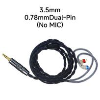 CVJ LS200-S Earphone Upgrade Cable 3.5MM/4.4MM Interchangeable Plug Quality HiFi IEM Audio Cable 0.78MM/QDC For KZ CCA FIIO TRNGood product 0.783.5 black