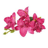 Havajietiškas dirbtinis orchidėjos plaukų segtukas vasarai, paplūdimio plaukų dekoracija, bohemiškas gėlės plaukų aksesuaras moterims ir mergaitėms pink