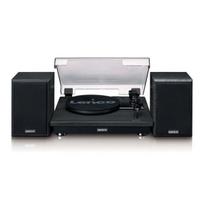 Lenco LS-100BK – patefonas su atskirais garsiakalbiais ir „Bluetooth“