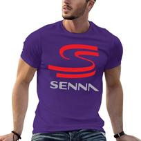 Ayrton Senna Tshirt For A Boy Summer Tops Customizeds Fitted T Shirts For Unisex 3XL blue