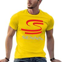 Ayrton Senna Tshirt For A Boy Summer Tops Customizeds Fitted T Shirts For Unisex M yellow