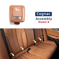 Rear Child Seat Safety ISOFIX Cover Restraint Car Hook Buckle Seat Cover 52207451008 For BMW 5 Series G30 Cognac-Assembly beige