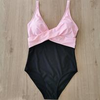 Skinny Color Matching vientisas bikini maudymosi kostiumėlis Moteriški Monokini maudymosi kostiumėliai Bodysuit Plus Size Maudymosi kostiumėlis Paplūdimio maudymosi kostiumėlis moterims S white