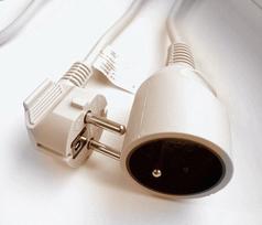 1 lizdo elektros prailgintuvas su įžeminimu, 5 m, 10 A, 3 × 1 mm², baltas, IP20