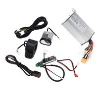 7Pcs Electric Scooter Controller Kit 500W Waterproof with Brake Circuit Board Finger Throttle 36V black