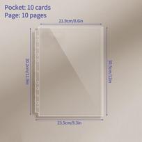 Binder Photocards 9 Pockets Large Photo Album Photo Mutigrids Binder Photocards Kpop Cards Packaging Book Kpop Card Photo Album gray
