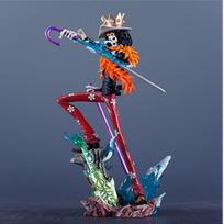 33cm/12.99in Anime ONE PIECE Figure Brook Action Figures Pvc Burukku Statue Desktop Ornamen Collection Model Toys Gifts gray