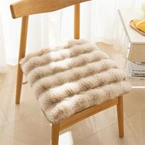 Rabbit Plush Chair Cushion Computer Chair Cushion Office Casual Dining Chair Cushion Thickened Student Stool Seat Cushion 45x45cm  beige