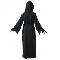 Vaikų Helovino Grim Reaper kostiumas su raudonomis akimis chalatas - Siaubo Cosplay apranga L black